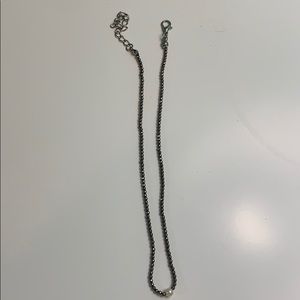 BOUTIQUE silver and pearl beaded choker